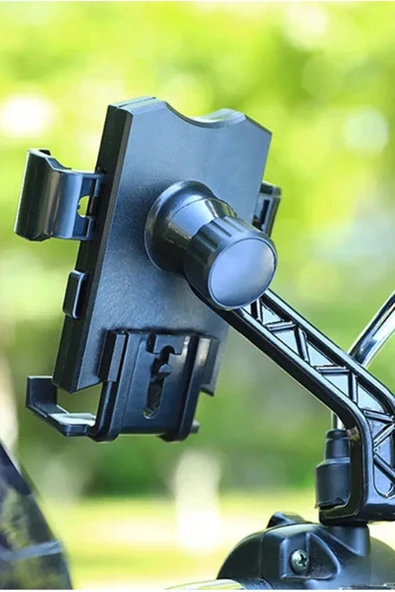 Otommatik Model Motosiklet Telefon Tutucu Ayna Bağlantılı - Resim 6