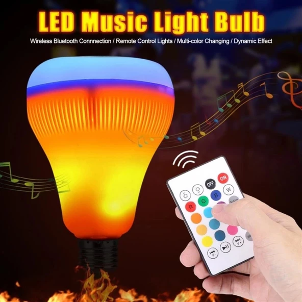 Kumandalı Bluetooth Hoparlör Ampul LD-37 (5365) ürün görseli