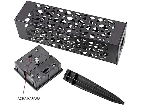 Dekoratif Solar Güneş Enerjili Bahçe Aydınlatması Yürüyüş Yolu Seti ( 8 Adet ) - Resim 3