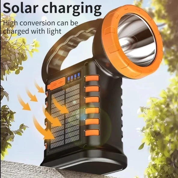 Wıson Ws-4343 Çok Fonksiyonlu Solar Şarjlı Powerbanklı Kamp Lambası - Resim 4