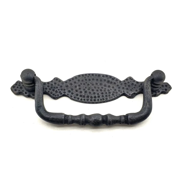 Antika Tarz Dekoratif Pirinç Dövme Sallantı Kapı Kulbu - 43x118 Mm, Oksit ürün görseli 1