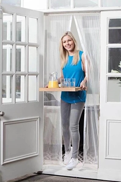 Mıknatıslı Kapı Sinekliği Tül Perde 105 x 205 cm (5365) - Resim 3