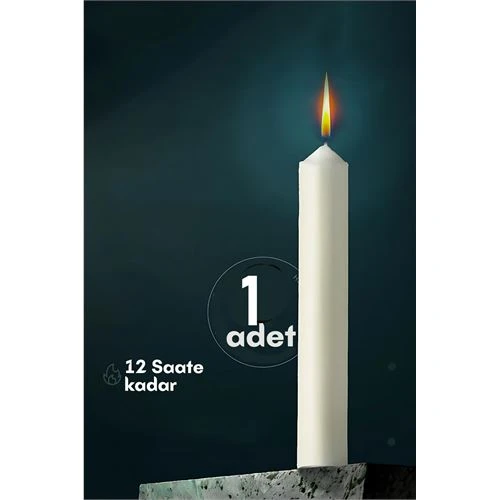 Klasik Mum1 Adet - Kokusuz Mum ürün görseli