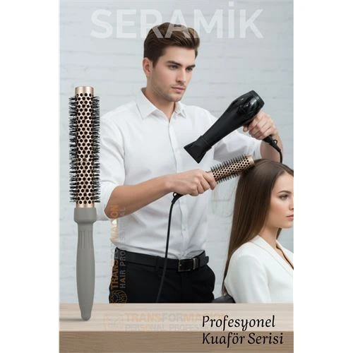 Profesyonel Kuaför 40 mm Ceramic Ionic Nano Fön Fırçası – 32 cm Uzunluk, Profesyonel Kuaför Serisi ürün görseli