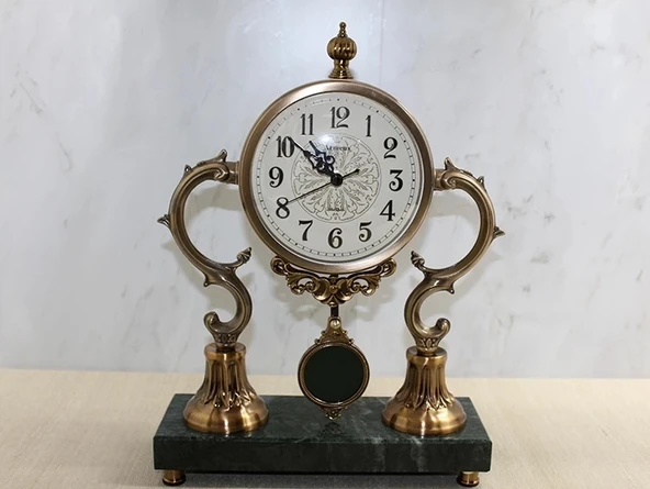 Altı Mermer Sarkaşlı Masa Üstü Saat Alk4321 ürün görseli