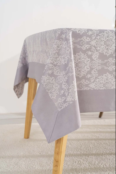 Damascus Gri Masa Örtüsü 160x220 cm - Resim 4