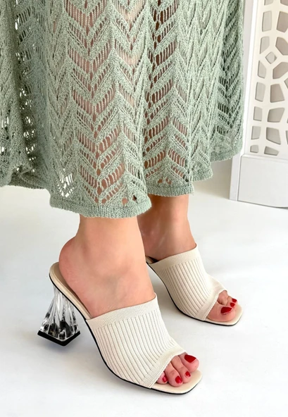 Evra Ten Triko Topuklu Terlik ürün görseli 1