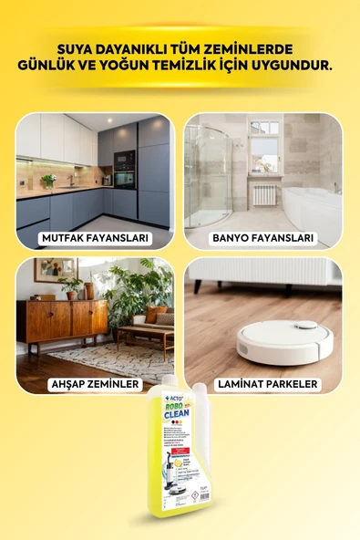 Acto® Robo Clean – Robot & Islak Dikey Süpürgeler İçin Konsantre Yüzey Temizleyici - Resim 7