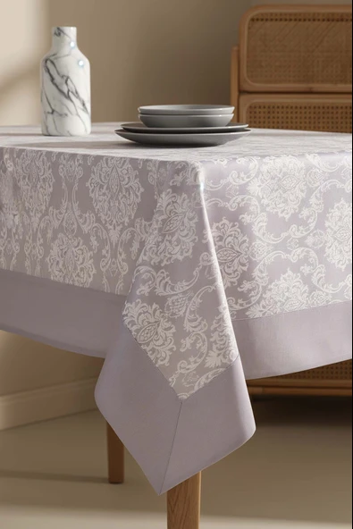 Damascus Gri Masa Örtüsü 160x220 cm ürün görseli 1