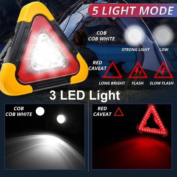 Hurry Bolt Şarjlı Cob Led Reflektör (5365)