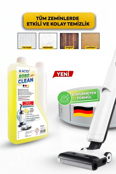 Acto® Robo Clean – Robot & Islak Dikey Süpürgeler İçin Konsantre Yüzey Temizleyici - Resim 6