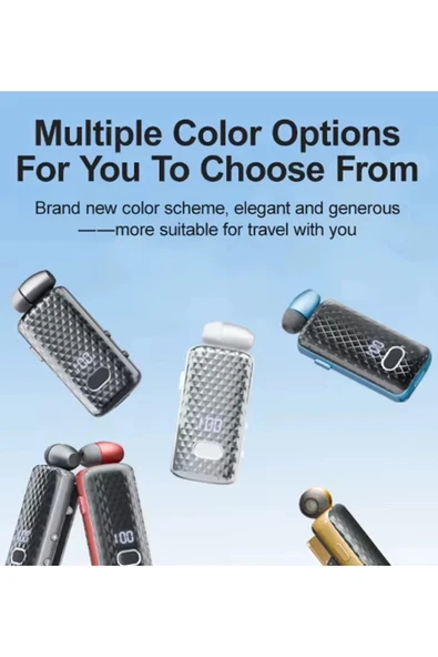 F588 Dijital Göstergeli Makaralı Titreşimli Bluetooth Kulaklık Bt 5.4 - Resim 2