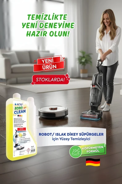 Acto® Robo Clean – Robot & Islak Dikey Süpürgeler İçin Konsantre Yüzey Temizleyici - Resim 2