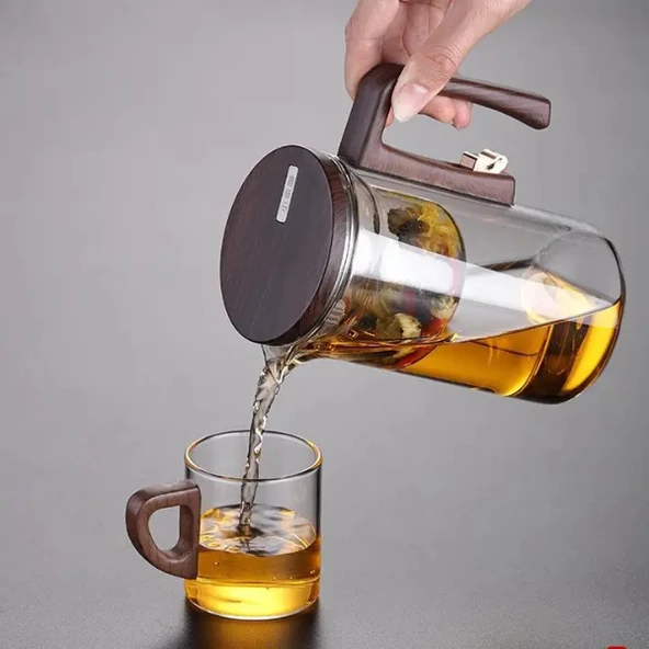 Otomatik Cam Demlik Ve 2'li Bardak Seti - Resim 5