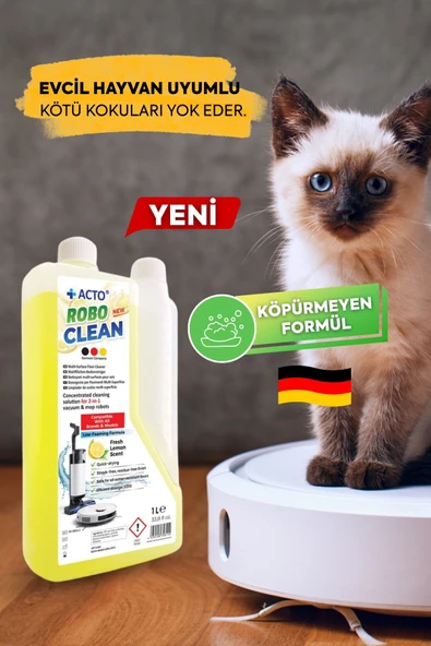Acto® Robo Clean – Robot & Islak Dikey Süpürgeler İçin Konsantre Yüzey Temizleyici - Resim 8