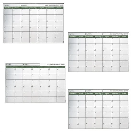 Manyetik Yapışkanlı Bir Aylık Program Planlayıcı Takvim 85x56 cm (5365) - Resim 5