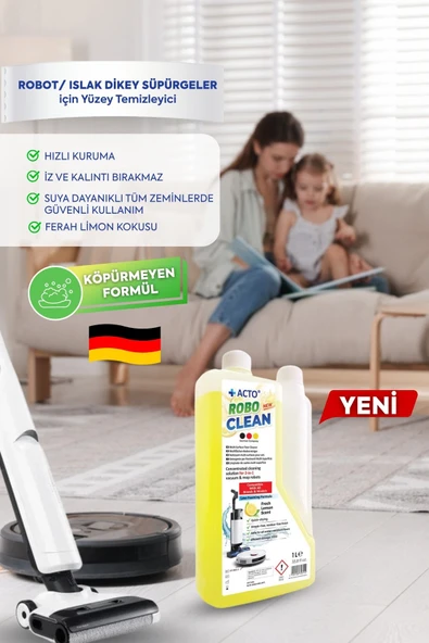 Acto® Robo Clean – Robot & Islak Dikey Süpürgeler İçin Konsantre Yüzey Temizleyici - Resim 4