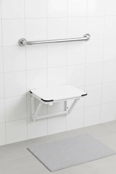 Yaşlı ve Engelli Tutunma Barı – Krom Kaplama 40 cm, Küvet ve Duş Tutamağı, Kaymaz Güvenlik Barı - Resim 5