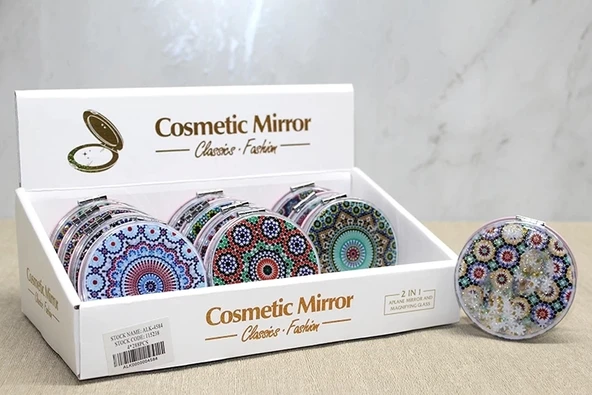 Mandala Desenli Hareketli Sulu El Aynası Alk4584 ürün görseli 1