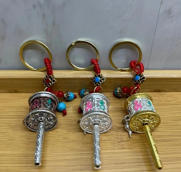 Metal Feng Shui Şans Çarkı Anahtarlık Alk4458 ürün görseli 1