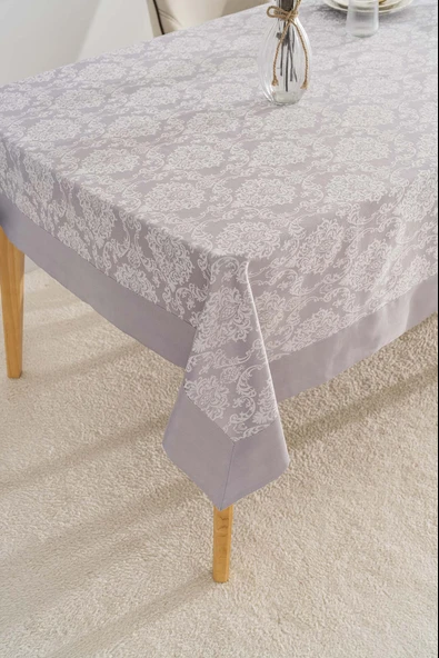 Damascus Gri Masa Örtüsü 160x220 cm - Resim 3