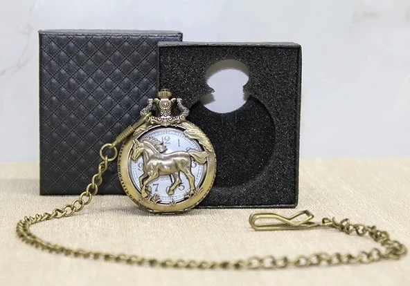 Özel Kutulu At Tasarımı Köstekli Saat Alk4682 ürün görseli 1