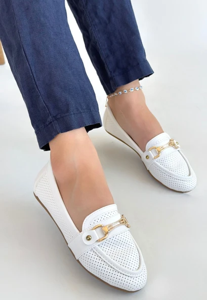 Rain Beyaz Cilt Babet Ayakkabı ürün görseli