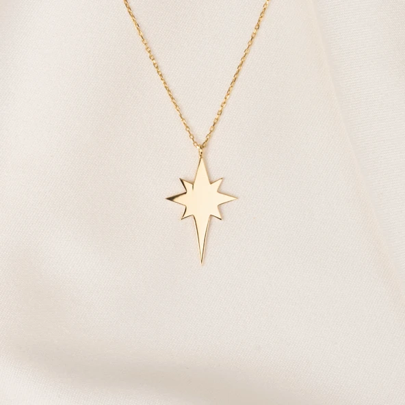 Gümüş Kolye - Kutup Yıldızı 925 Ayar Gümüş Kolye - 8