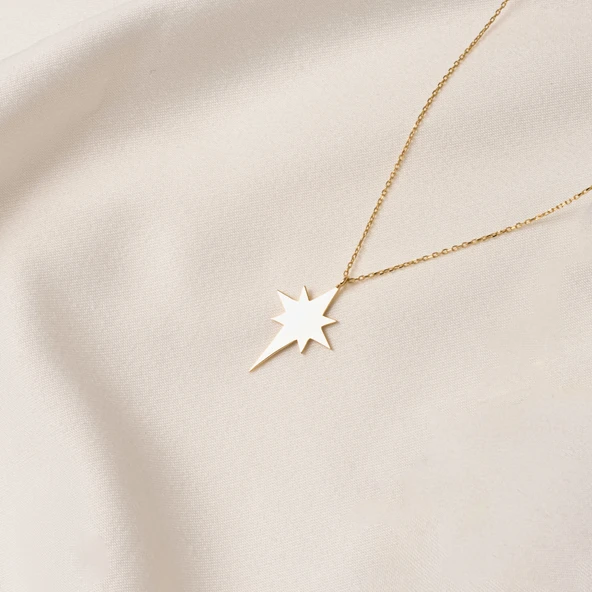 Gümüş Kolye - Kutup Yıldızı 925 Ayar Gümüş Kolye - 5