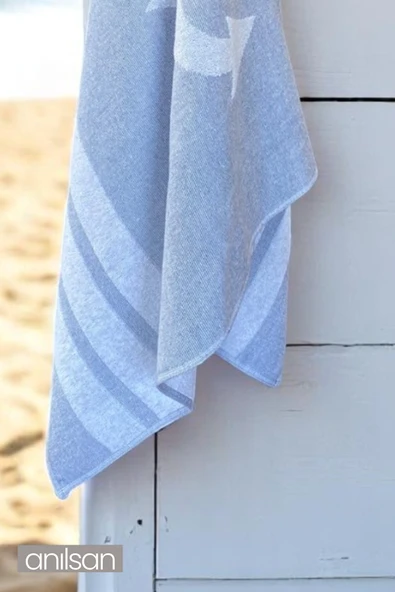 Çapa Plaj Havlusu %100 Pamuk 70x140 - Resim 3