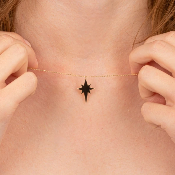 Gümüş Kolye - Kutup Yıldızı 925 Ayar Gümüş Kolye - 4