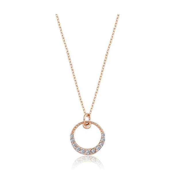 Gümüş Kolye - Simenta Yarım Ay Taşlı Modern Tarz 925 Ayar Gümüş Kolye - Ay Taşlı Hediyelik Kolye - Resim 10