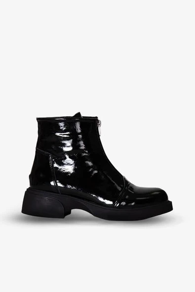 217651115-1 ZENNE Kadın Bot Siyah Rugan Deri - Resim 2