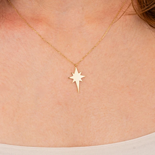 Gümüş Kolye - Kutup Yıldızı 925 Ayar Gümüş Kolye - 2