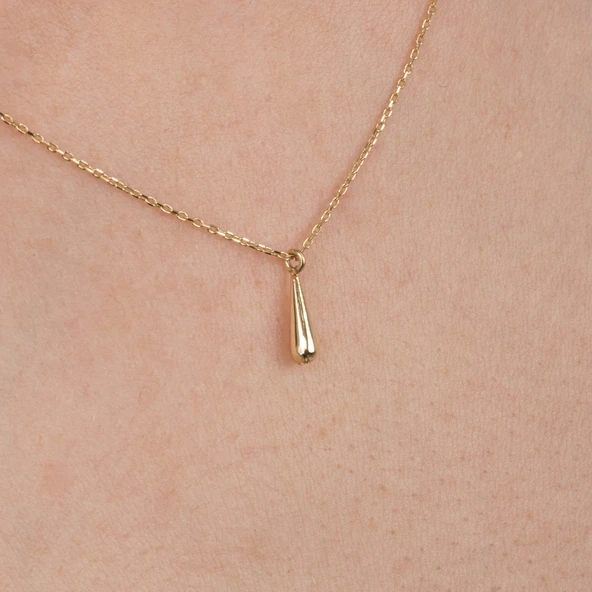 Gümüş Kolye - Minimal Damla 925 Ayar Gümüş Kolye - 3