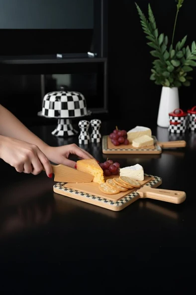 Bambum Ritual - 2 Parça Peynir Servis Seti Kare - 5