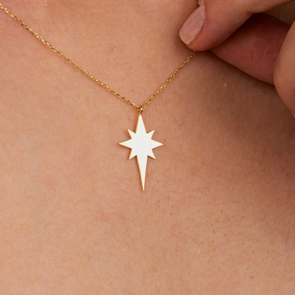 Gümüş Kolye - Kutup Yıldızı 925 Ayar Gümüş Kolye - 3