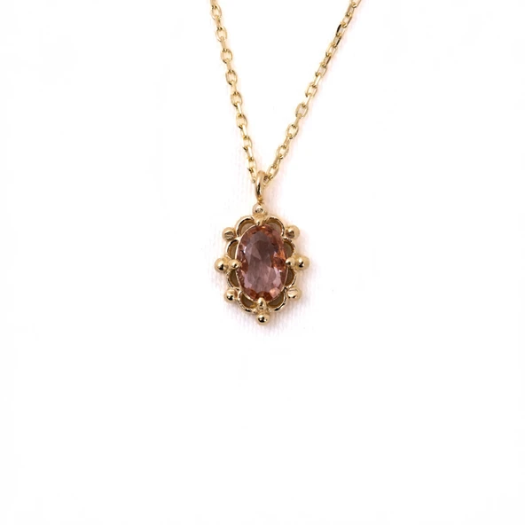 Gümüş Kolye - Vintage Tasarım Zultanit (Renk Değiştiren) Taşlı Minimal 925 Ayar Gümüş Kolye - 2