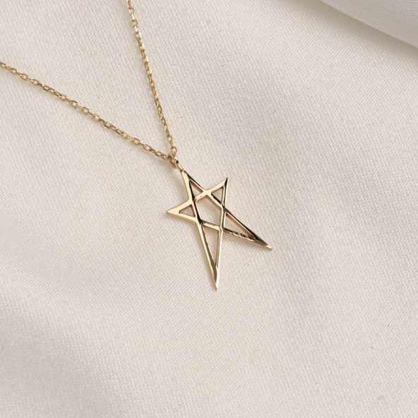 Gümüş Kolye - Yıldız 925 Ayar Gümüş Kolye - 2