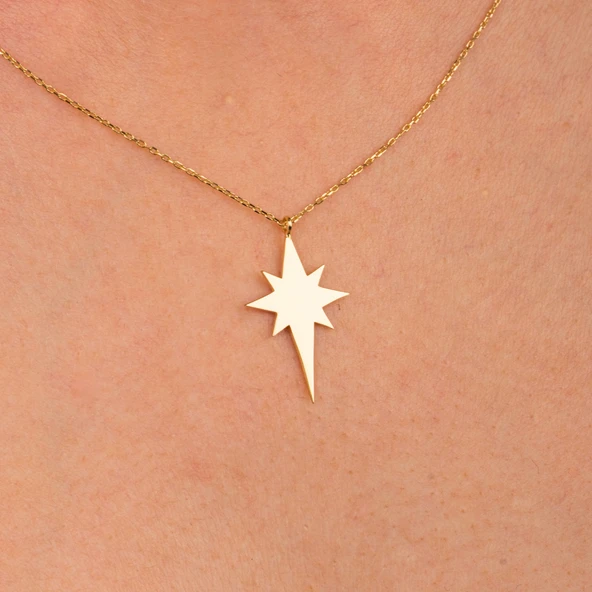 Gümüş Kolye - Kutup Yıldızı 925 Ayar Gümüş Kolye