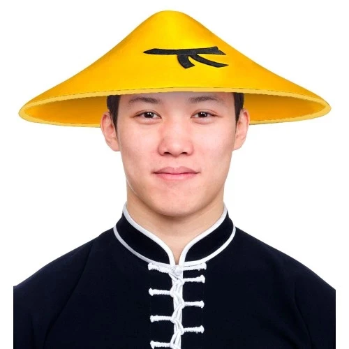 Uzak Doğu Asyalı Şapkası Sarı Renk ürün görseli 1