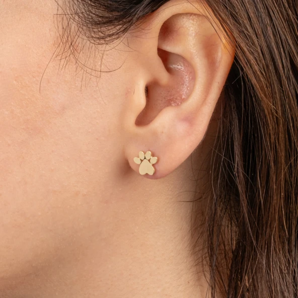 Gümüş Küpe - 925 Ayar Gümüş Minimal Pati Küpe