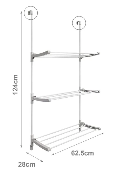 Perilla 3 Katlı Kapı Arkası Kurutmalık - 6