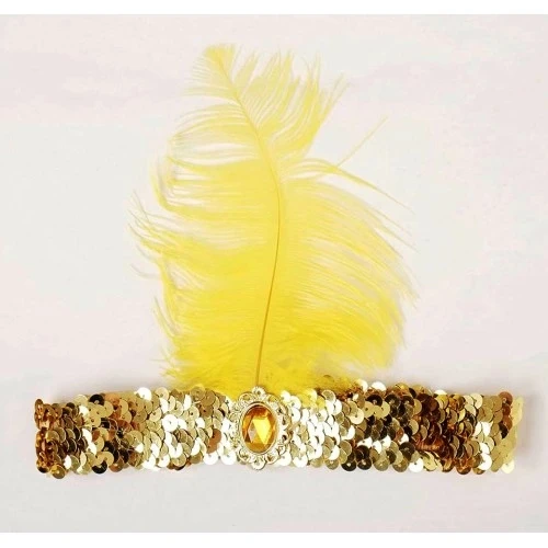 Altın Renk Çarliston Saç Bandı ürün görseli 1