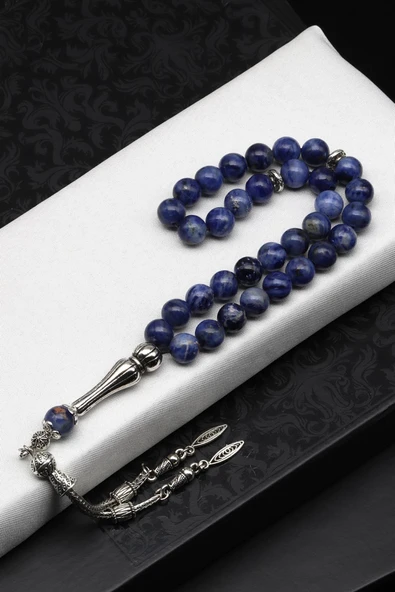 Sodalit Doğal Taş Tesbih 8 mm Küre Kesim ürün görseli