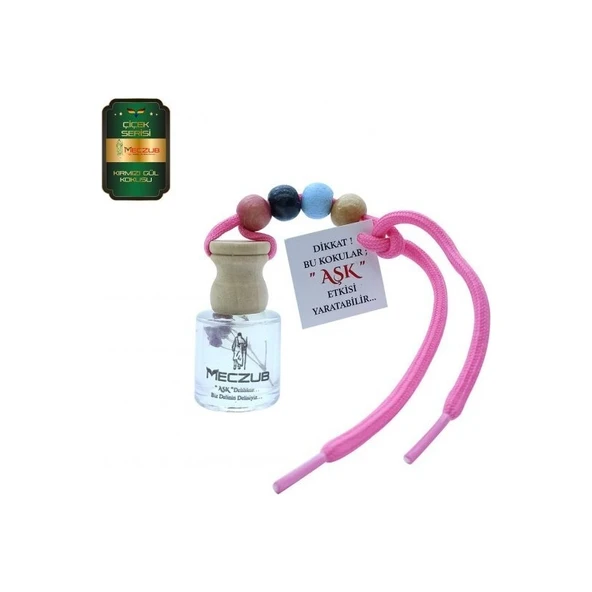 Koku Hanem Meczub Çiçek Serisi Kırmızı Gül 10 Adet 8 ml Silindir Şişe Oto Kokusu Araç Araba Parfümü ürün görseli 1