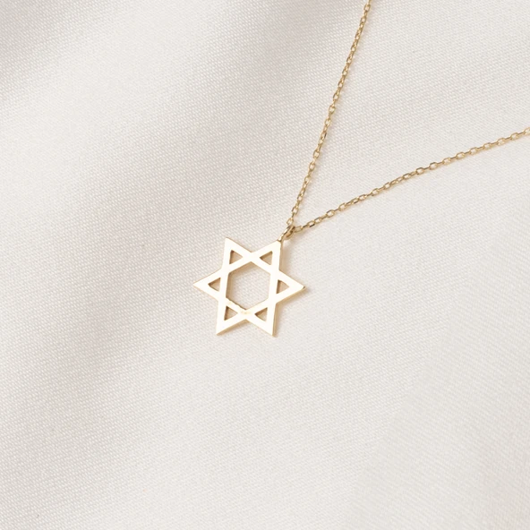 Gümüş Kolye - Davut Yıldızı 925 Ayar Gümüş Kolye - 6