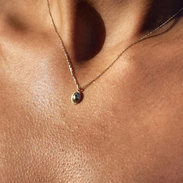 Gümüş Kolye - Bombeli Gümüş Kolye