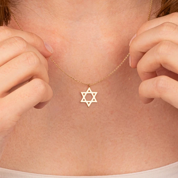 Gümüş Kolye - Davut Yıldızı 925 Ayar Gümüş Kolye - 3