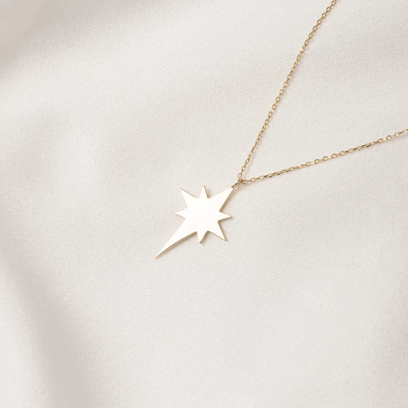 Gümüş Kolye - Kutup Yıldızı 925 Ayar Gümüş Kolye - 6